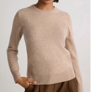 NWOT Quince Mongolian Cashmere Crewneck Sweater in Oatmeal, size Small